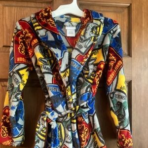 Harry Potter Robe XS Kids Bath Lounge Sleepwear Gryffindor House CHRISTMAS